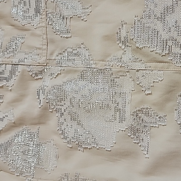 JOIE Floral Brocade Belted Cargo Crop Pants - Picture 8 of 10